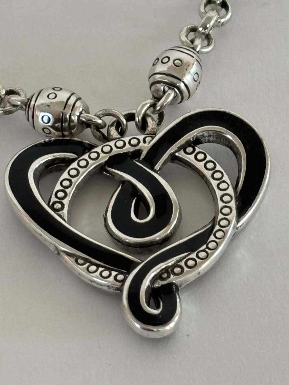Brighton Sausalito Heart Pendant Necklace Earrings Set Jewelry Gift Silver Tone - Picture 8 of 13